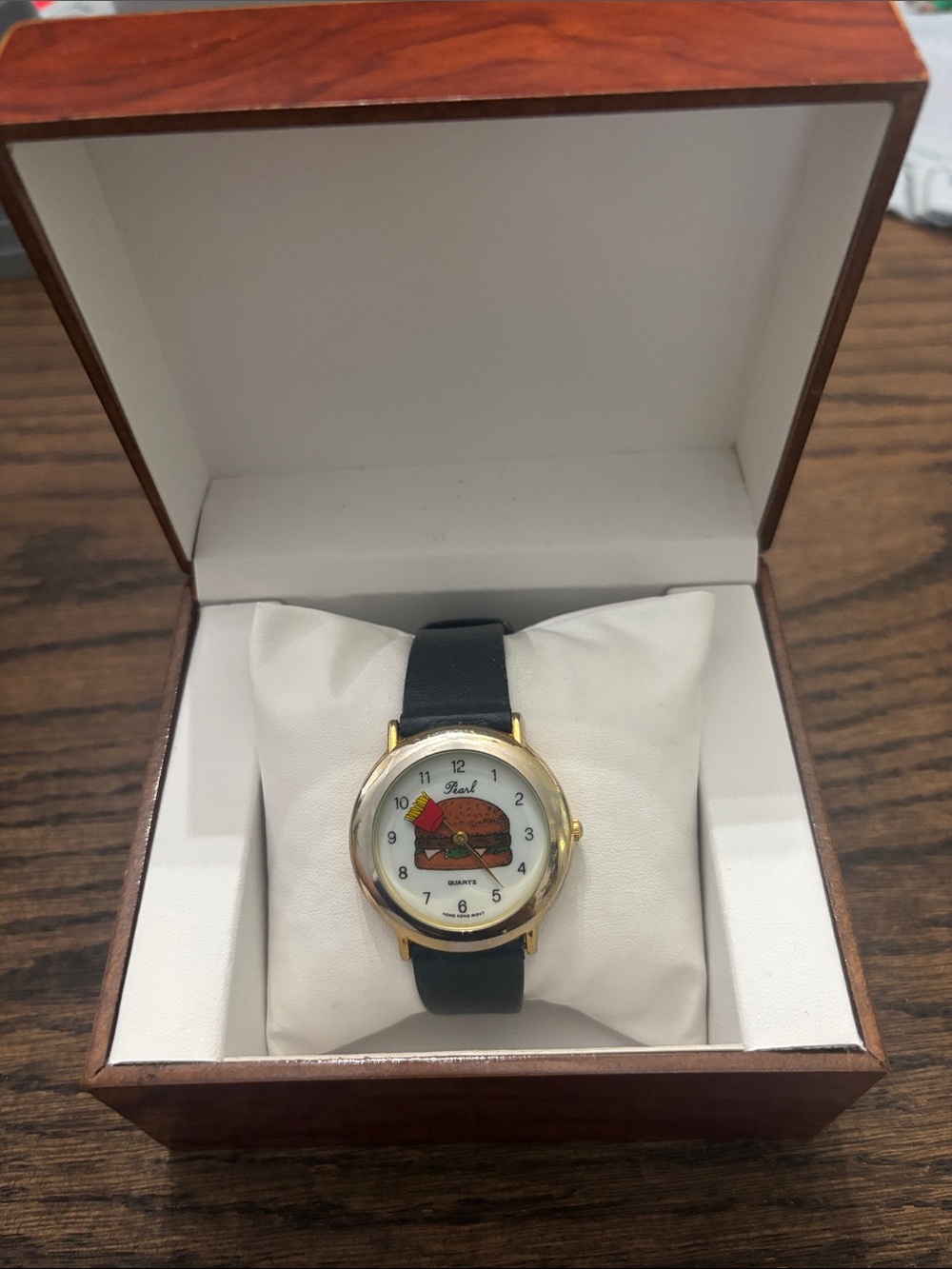 Rare Unisex Pearl Cheeseburger and Spinning Fires Watch